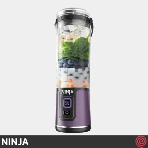 شیکر شارژی نینجا مدل Ninja Blast BC151PL | رنگ بنفش متالیک، قابل حمل با باتری 7.4 ولت
