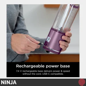 شیکر شارژی نینجا مدل Ninja BC151PR | با رنگ بنفش تیره