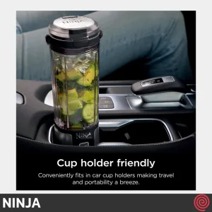 شیکر شارژی نینجا مدل Ninja Blast BC152JB | رنگ مشکی اکلیلی، قابل حمل با باتری 7.4 ولت