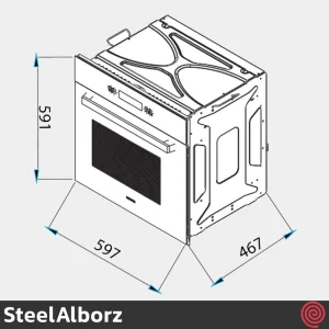 فر توکار برقی استیل البرز مدل SteelAlborz FE5 | ظرفیت 60 لیتر