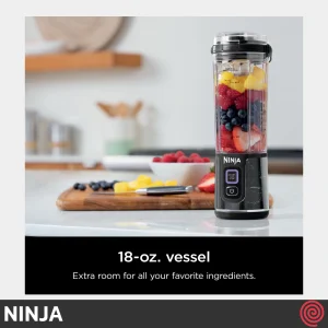 شیکر شارژی نینجا مدل Ninja Blast BC152MK | رنگ مشکی مرمری، قابل حمل با باتری 7.4 ولت
