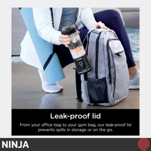 شیکر شارژی نینجا مدل Ninja Blast BC152MK | رنگ مشکی مرمری، قابل حمل با باتری 7.4 ولت