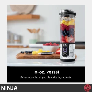 شیکر شارژی نینجا مدل Ninja Blast BC152MW | رنگ سفید مرمری، قابل حمل با باتری 7.4 ولت