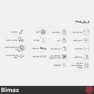 فر توکار برقی بیمکث مدل Bimax ChefX ۳۱۰۵ | ظرفیت 80 لیتر