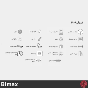 فر توکار برقی بیمکث مدل Bimax ChefX 3106 | ظرفیت 80 لیتر