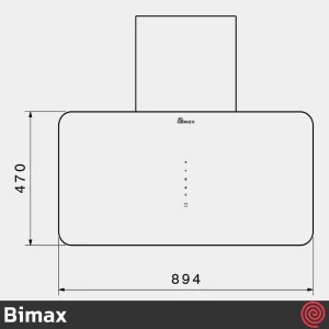 هود مورب بیمکث مدل Bimax 2066 | رنگ سفید سایز 90 با موتور 4 دور توربو