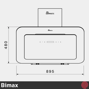 هود مورب بیمکث مدل Bimax 2044 | سایز 90 با موتور 4 دور توربو، رنگ سفید