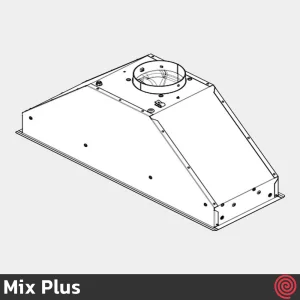 هود مخفی میکس پلاس مدل Mix Plus H101 | سایز 80 با موتور 4 دور توربو