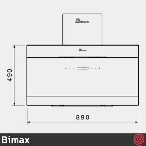 هود مورب بیمکث مدل Bimax 2032 | سایز 60 با موتور 4 دور توربو، رنگ سفید