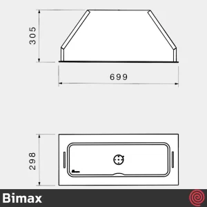 هود مخفی بیمکث مدل Bimax 2073 | سایز 70 با موتور 4 دور