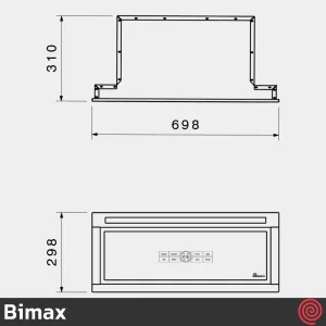 هود مخفی بیمکث مدل Bimax 2078 | سایز 70 با موتور BLDC (اینورتر) ٣٠ دور
