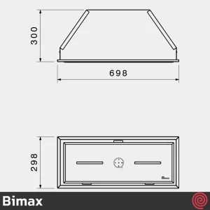 هود مخفی بیمکث مدل Bimax 2079P | سایز 70 با موتور 4 دور