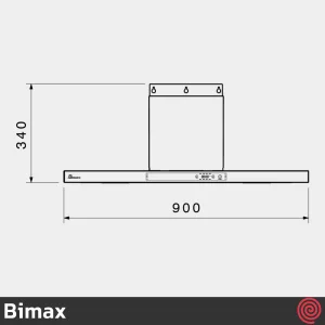 هود مخفی بیمکث مدل Bimax 1101 | سایز 90 با موتور 4 دور