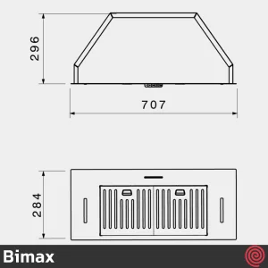 هود مخفی بیمکث مدل Bimax bh1103 | سایز 70 با موتور 4 دور