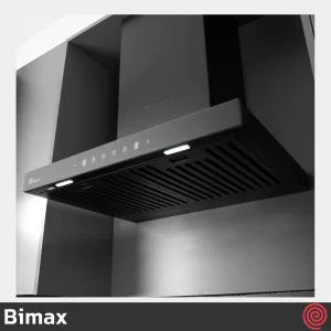 هود شومینه ای بیمکث مدل Bimax 1301 | رنگ مشکی، سایز 90 با موتور توربو 4 دور
