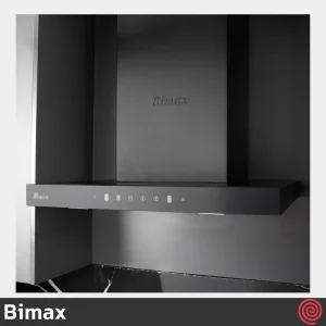 هود شومینه ای بیمکث مدل Bimax 1301 | رنگ مشکی، سایز 90 با موتور توربو 4 دور