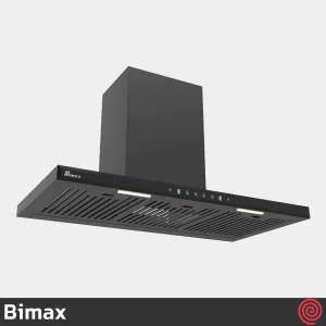 هود شومینه ای بیمکث مدل Bimax 1301 | رنگ مشکی، سایز 90 با موتور توربو 4 دور