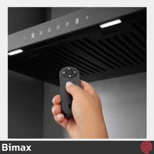 هود شومینه ای بیمکث مدل Bimax 1301 | رنگ مشکی، سایز 90 با موتور توربو 4 دور