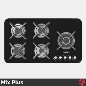 اجاق گاز صفحه ای 5 شعله میکس پلاس مدل Mix Plus IG8510 | بدنه شیشه ای