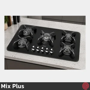 اجاق گاز صفحه ای 5 شعله میکس پلاس مدل Mix Plus IG8507 | بدنه شیشه ای