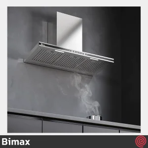 هود شومینه ای بیمکث مدل Bimax 1301 | رنگ استیل، سایز 90 با موتور توربو 4 دور