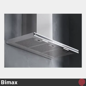 هود شومینه ای بیمکث مدل Bimax 1301 | رنگ استیل، سایز 90 با موتور توربو 4 دور