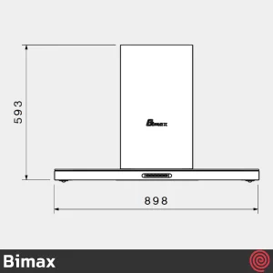 هود جزیره ای بیمکث مدل Bimax 116 | سایز 90 با موتور توربو 4 دور