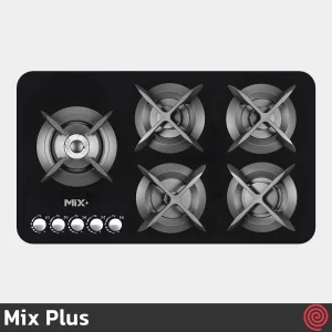 اجاق گاز صفحه ای 5 شعله میکس پلاس مدل Mix Plus IG503L | بدنه شیشه ای