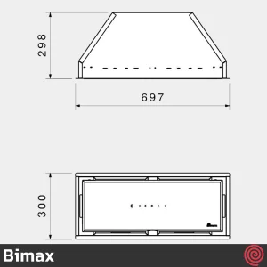 هود مخفی بیمکث مدل Bimax 2031P | سایز 70 با موتور توربو 4 دور