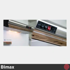 هود زیر‌ کابینتی بیمکث مدل Bimax 4002 | رنگ استیل، سایز 90 با موتور 3 دور