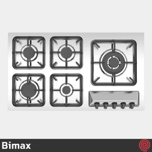 اجاق گاز صفحه ای 5 شعله بیمکث مدل Bimax 5079 | بدنه استیل