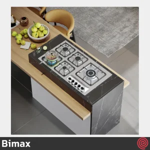 اجاق گاز صفحه ای 5 شعله بیمکث مدل Bimax 5079 | بدنه استیل