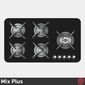 اجاق گاز صفحه ای 5 شعله میکس پلاس مدل Mix Plus CG8504 | بدنه شیشه ای