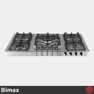اجاق گاز صفحه ای 5 شعله بیمکث مدل Bimax 5084 | بدنه استیل