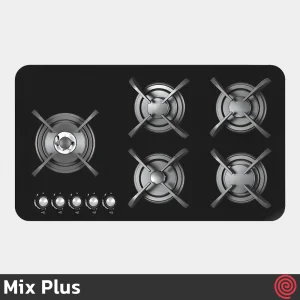 اجاق گاز صفحه ای 5 شعله میکس پلاس مدل Mix Plus CG8503 | بدنه شیشه ای