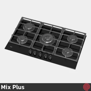 اجاق گاز صفحه ای 5 شعله میکس پلاس مدل Mix Plus G510 | بدنه شیشه ای