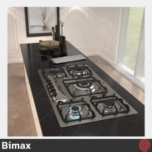 اجاق گاز صفحه ای 5 شعله بیمکث مدل Bimax 5098 | بدنه استیل