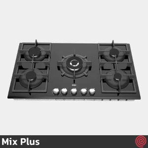 اجاق گاز صفحه ای 5 شعله میکس پلاس مدل Mix Plus G514 | بدنه شیشه ای