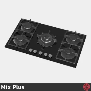 اجاق گاز صفحه ای 5 شعله میکس پلاس مدل Mix Plus G514 | بدنه شیشه ای