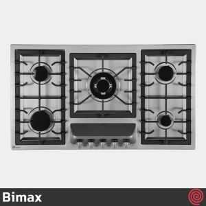 اجاق گاز صفحه ای 5 شعله بیمکث مدل Bimax 5099 | بدنه استیل