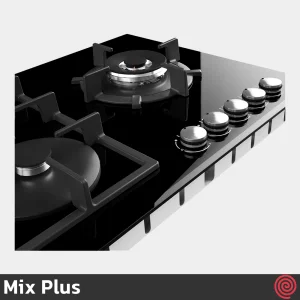 اجاق گاز صفحه ای 5 شعله میکس پلاس مدل Mix Plus G514R | بدنه شیشه ای