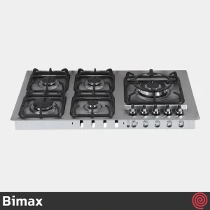 اجاق گاز صفحه ای 5 شعله بیمکث مدل Bimax 5094 | بدنه استیل