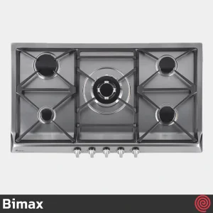 اجاق گاز صفحه ای 5 شعله بیمکث مدل Bimax 5077 | بدنه استیل