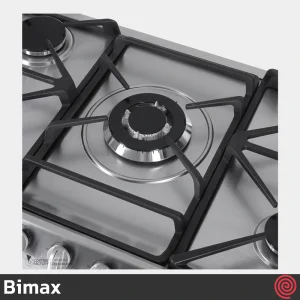اجاق گاز صفحه ای 5 شعله بیمکث مدل Bimax 5077 | بدنه استیل