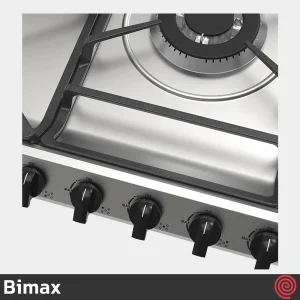 اجاق گاز صفحه ای 5 شعله بیمکث مدل Bimax 5077 | بدنه استیل