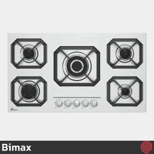 اجاق گاز صفحه ای 5 شعله بیمکث مدل Bimax 5075 | بدنه استیل