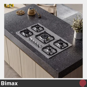 اجاق گاز صفحه ای 5 شعله بیمکث مدل Bimax 5075 | بدنه استیل