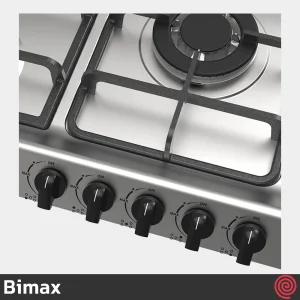 اجاق گاز صفحه ای 5 شعله بیمکث مدل Bimax 5010 | بدنه استیل