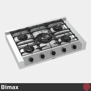 اجاق گاز صفحه ای 5 شعله بیمکث مدل Bimax 2801 | بدنه استیل