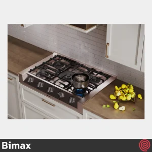 اجاق گاز صفحه ای 5 شعله بیمکث مدل Bimax 2801 | بدنه استیل